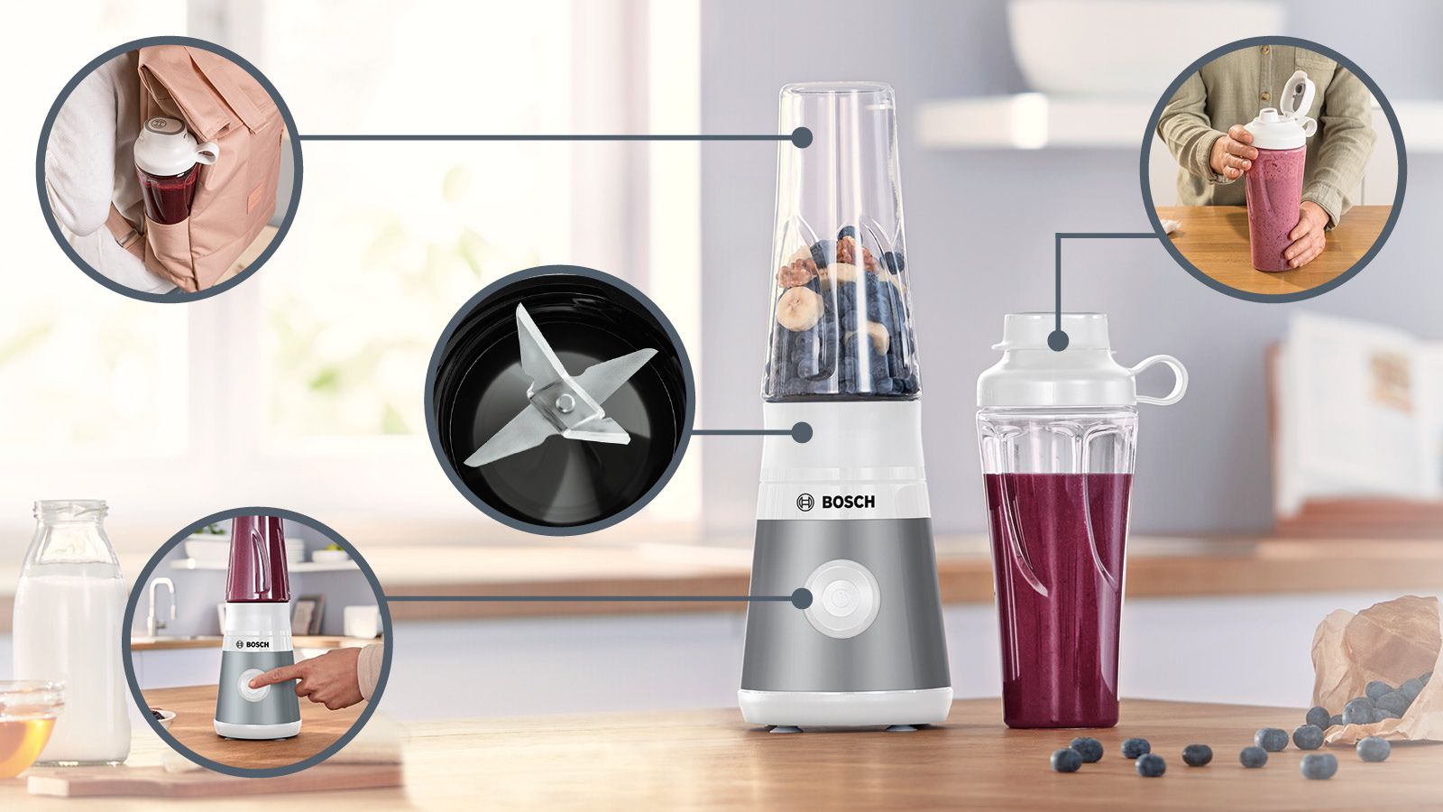 Liquidificador VitaPower Série 2 450W em aço inoxidável MMB2111T