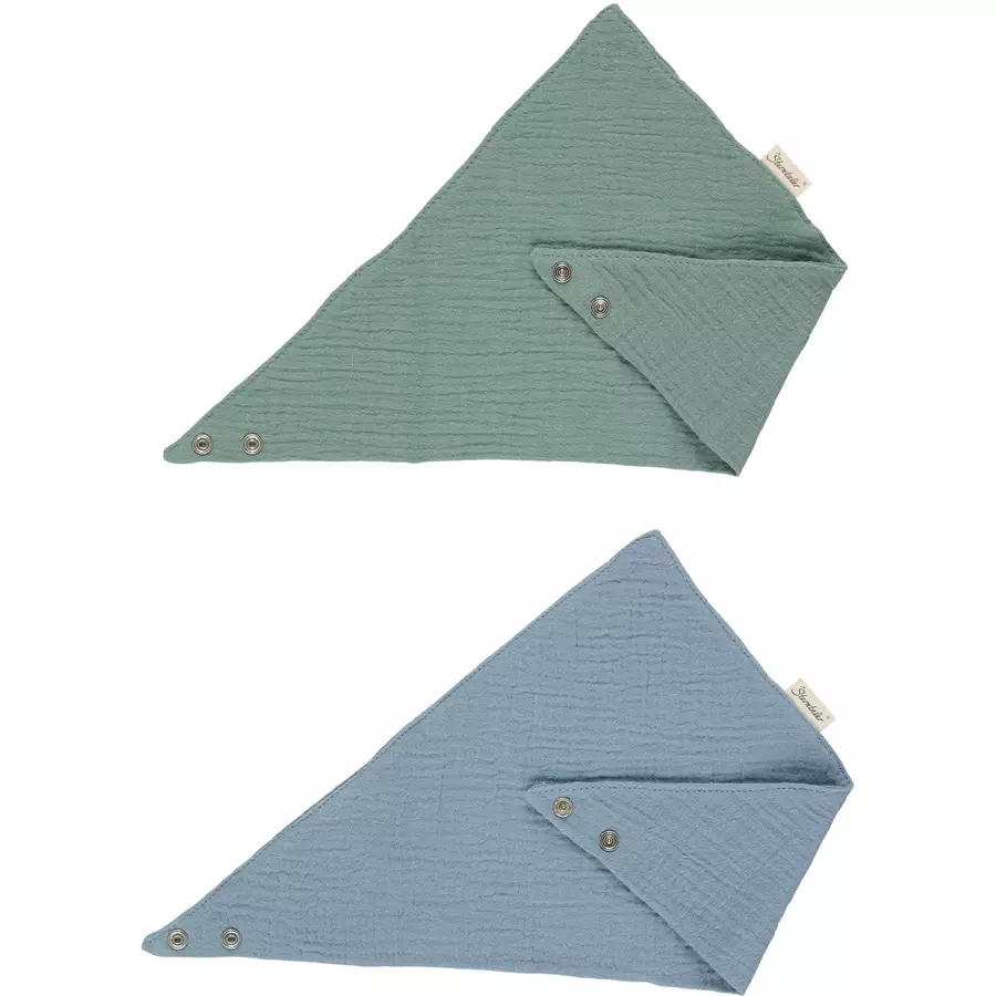 Sterntaler Halstücher Musselin Doppelpack hellblau