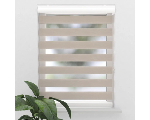 Soluna dubbel rolgordijn D-R10 met cassette Hout hout 60x175 cm