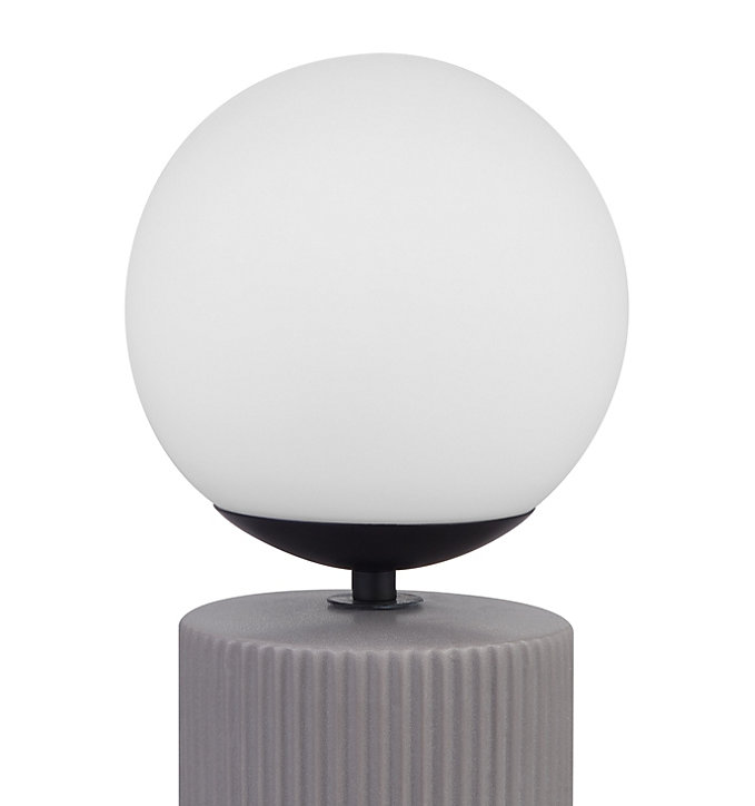 Lampe à poser Gayle céramique finition gris Ø16 x H.40,5 cm