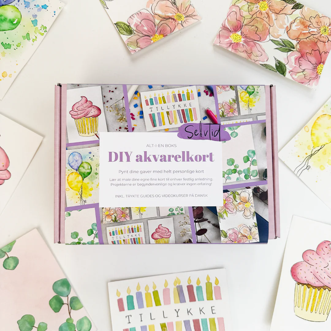 Selvtid  DIY Akvarelkort kit