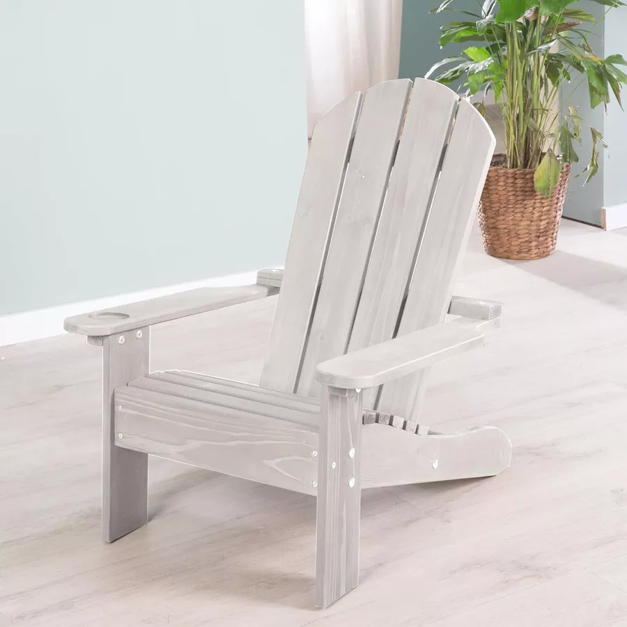 roba Outdoor-Kinderstuhl Deck Chair grau lasiert