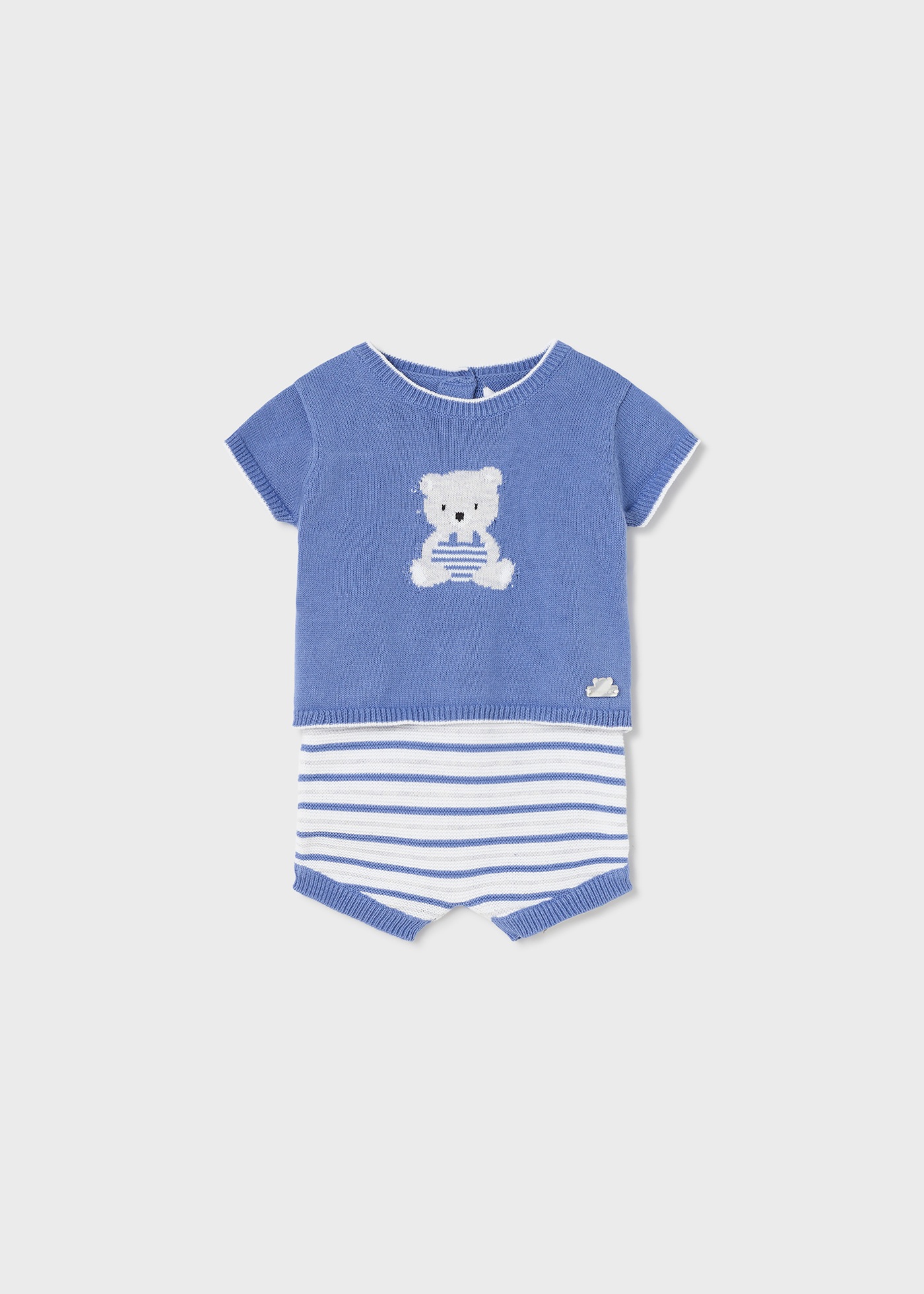 Conjunto de 2 peças em algodão sustentável para recém-nascidos.
