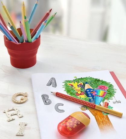 Faber-Castell Becher Für Wasser/Pinsel - Click&Go - Rot