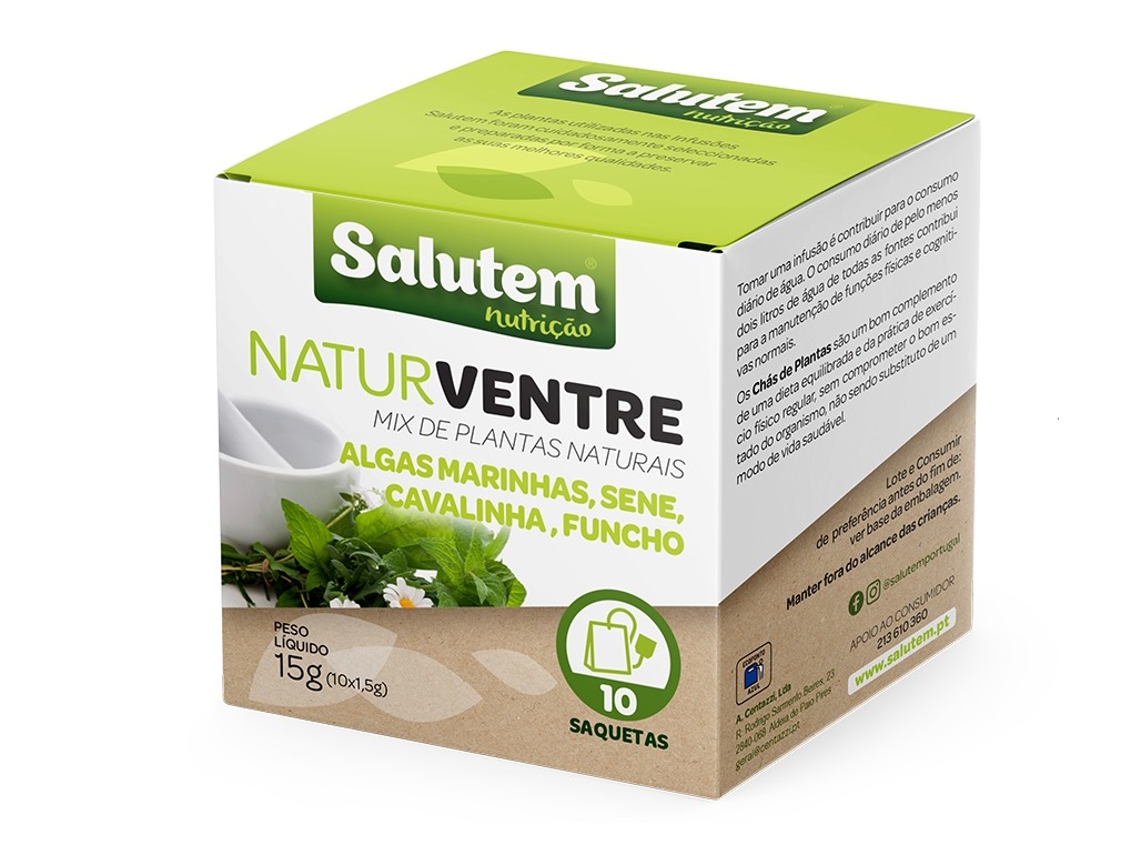 CHÁ SALUTEM INFUSÃO NATURVENTRE 10 SAQUETAS