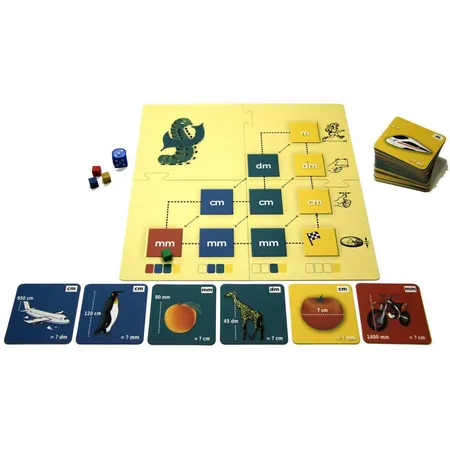 Wissner Mathespiel Längeneinheiten, Lernspiel für Kinder, Brettspiel für 2-4 Spieler