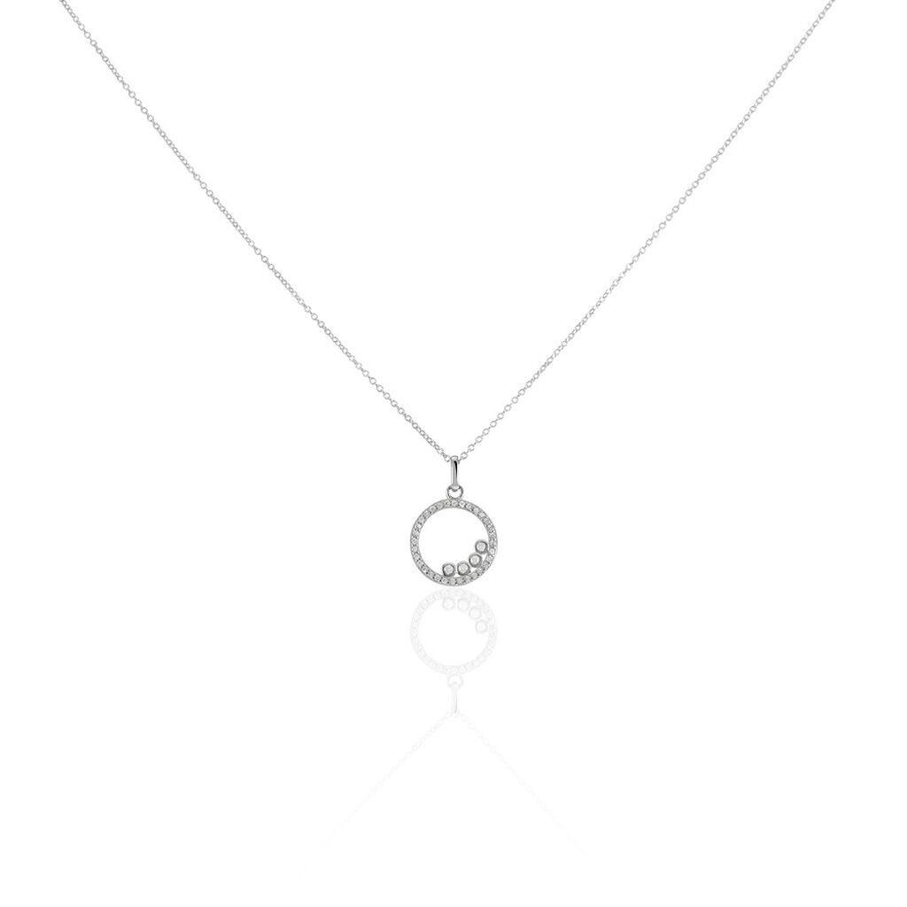 Collier Argent Ursine Oxydes De Zirconium