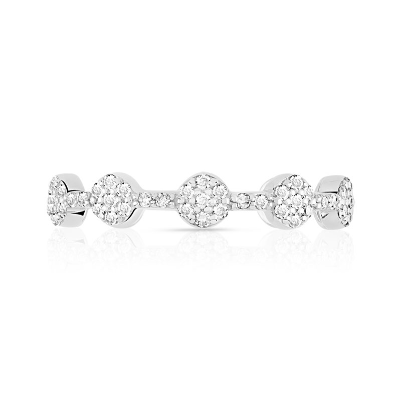 Bague or 375 blanc diamant