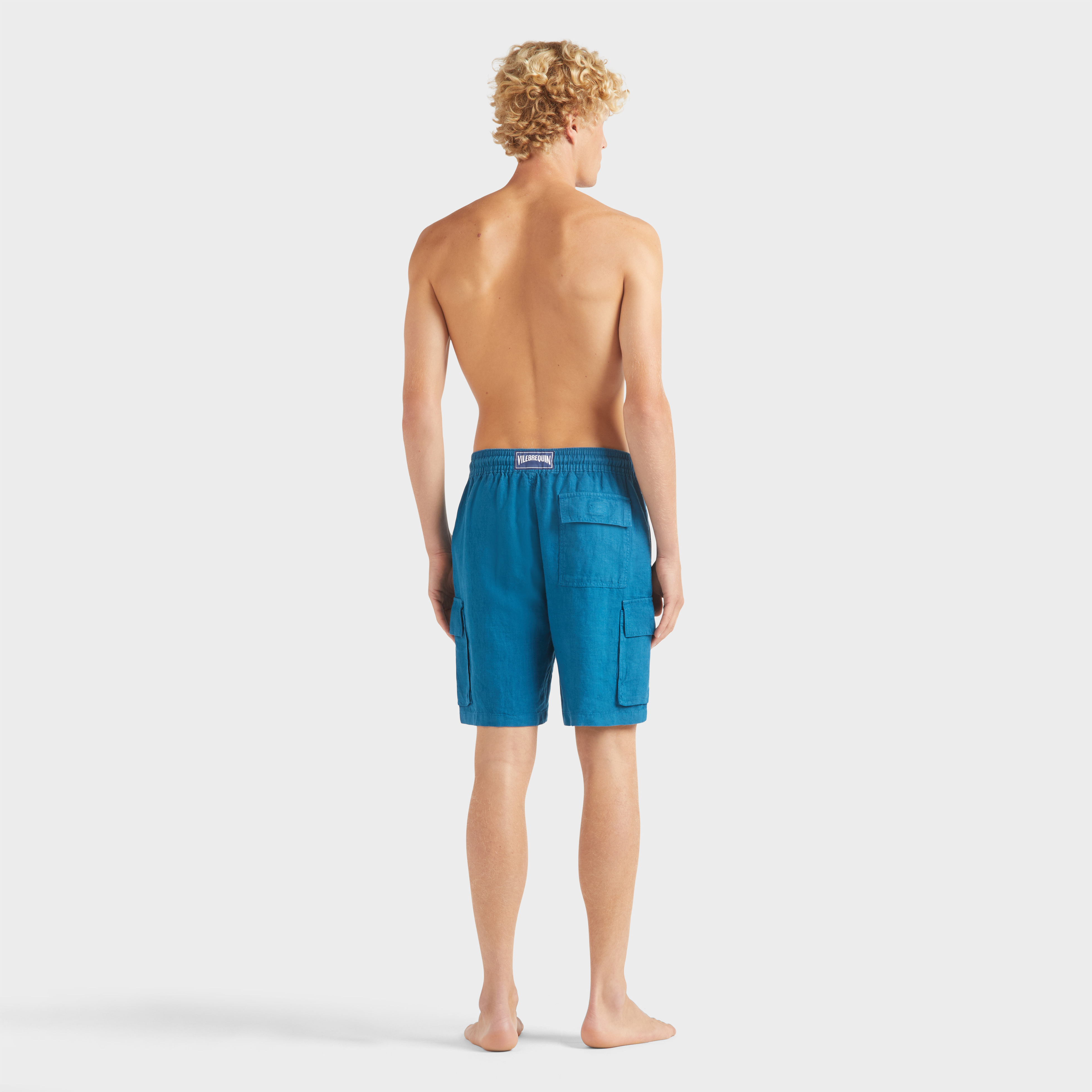 Bermuda en lin homme uni | Site Vilebrequin | BAIU3U01