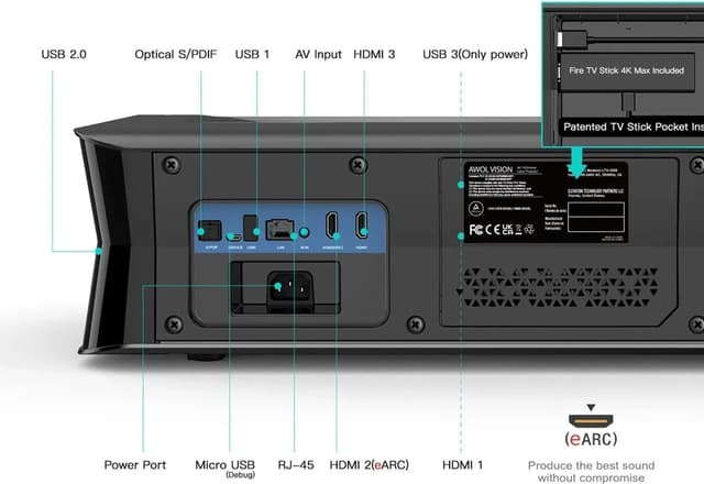 Premium ultra-short throw 4K projector with 3000 lumens and Dolby Vision
