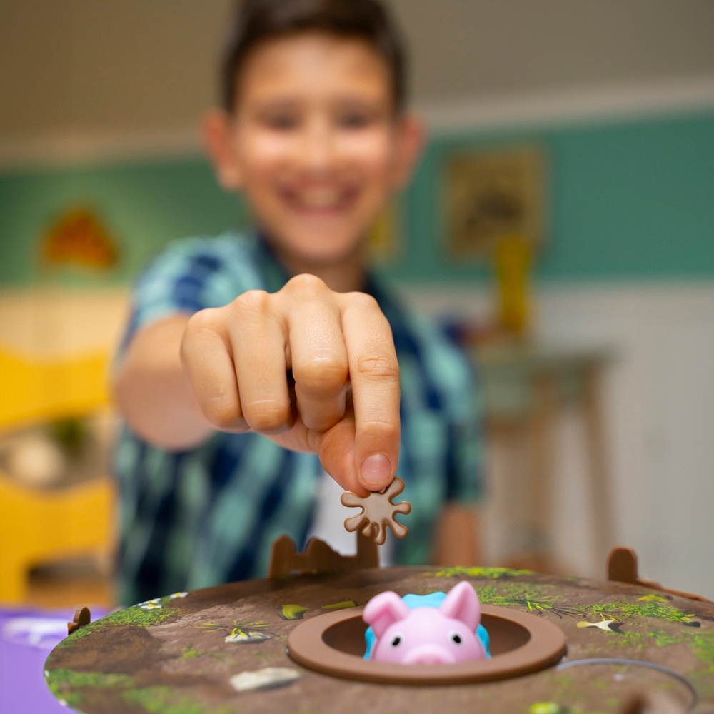 Schweine auf Trampolinen
