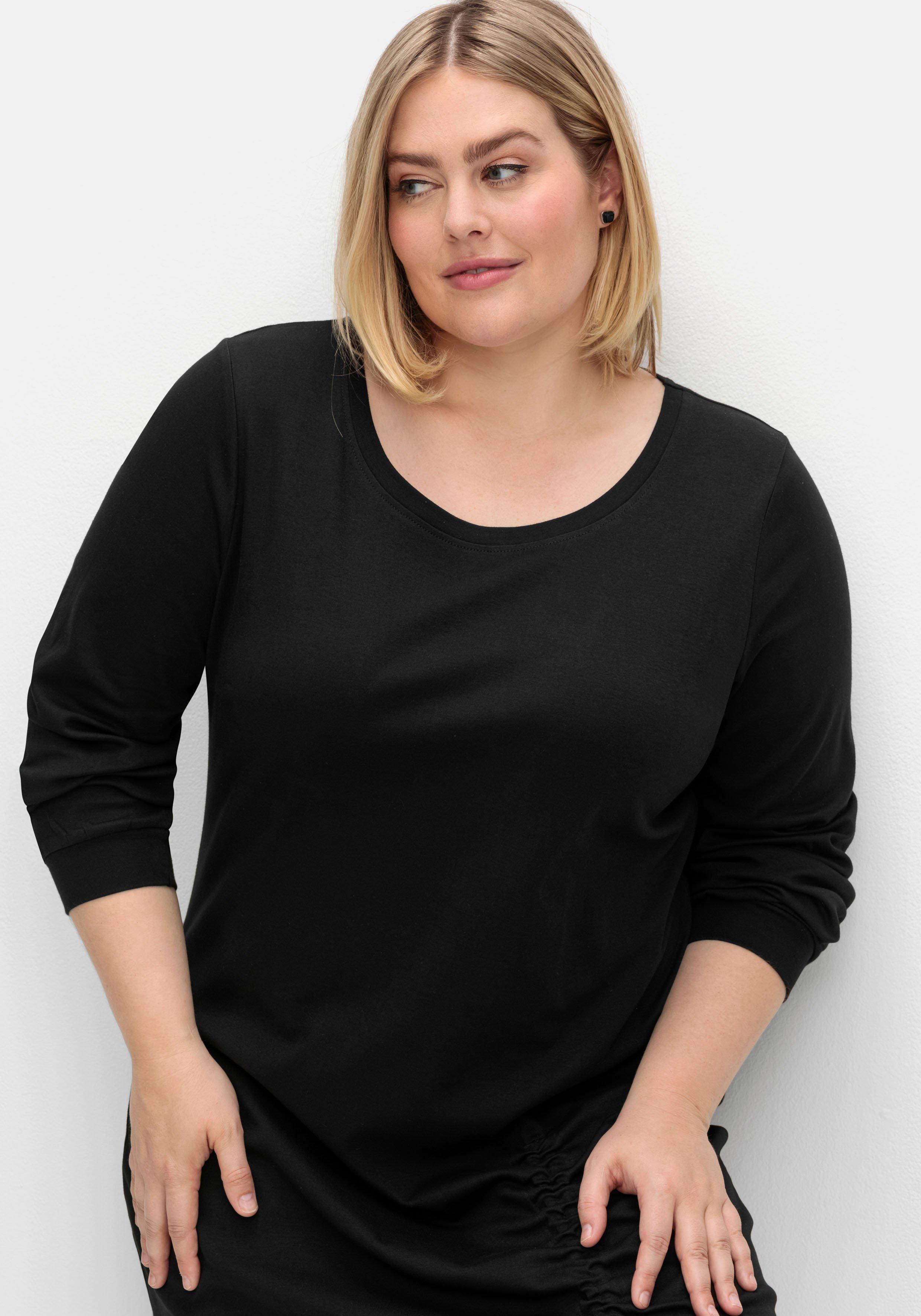 Kurzes Shirtkleid mit Tunnelzug am Saum