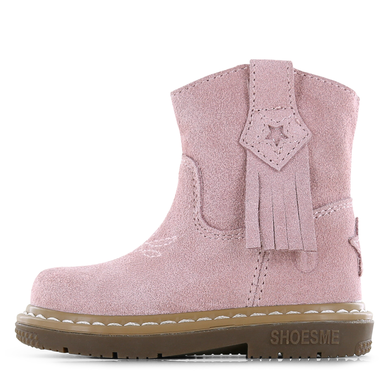 Shoesme roze laarsje met franjes Suède | Sale