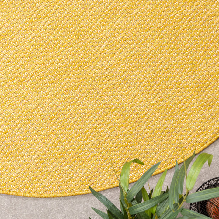 Rond buitenkleed - Costa Okergeel | Zomerse budgettopper!