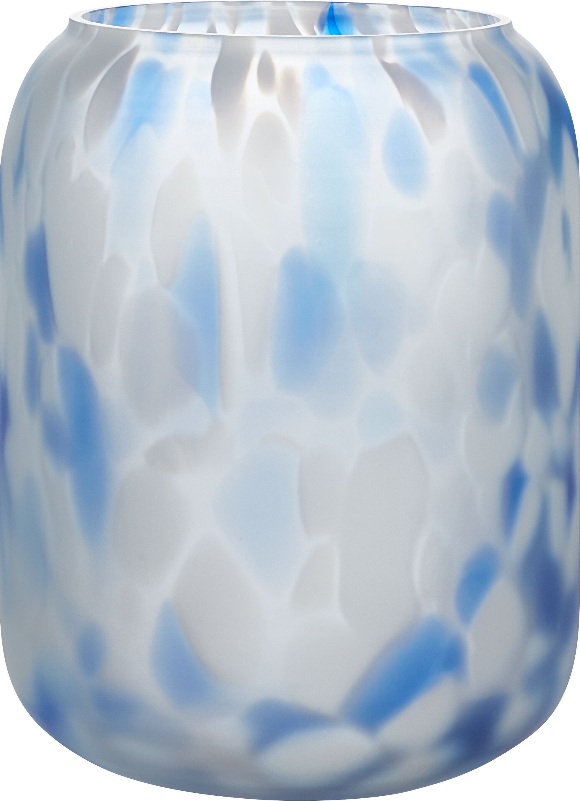 GINA Vase Flecken blau H19cm - Blau / H: 19.0 cm