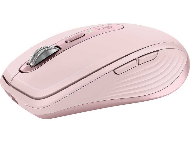 Logitech Mobile Maus MX Anywhere 3s Rose Kompakte kabellose Performance-Maus mit 8K DPI-Sensor