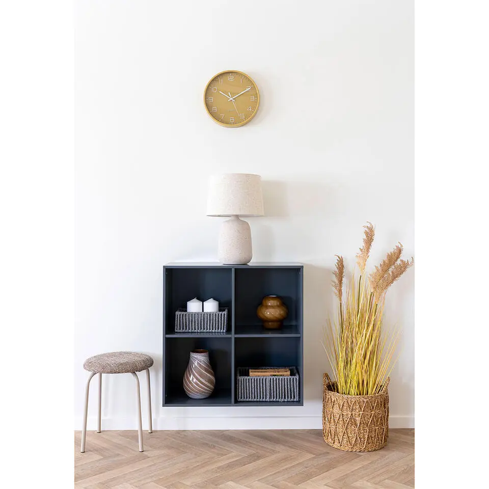Hioshop Horne Wandplank 69x30x69cm donkergrijs