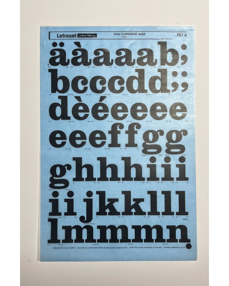 letraset-767A- CLARENDON BOLD - 144pt