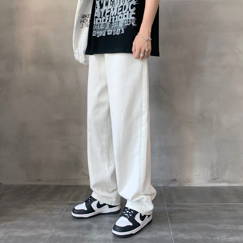 Filmas - High-Waist Plain Straight Leg Jeans