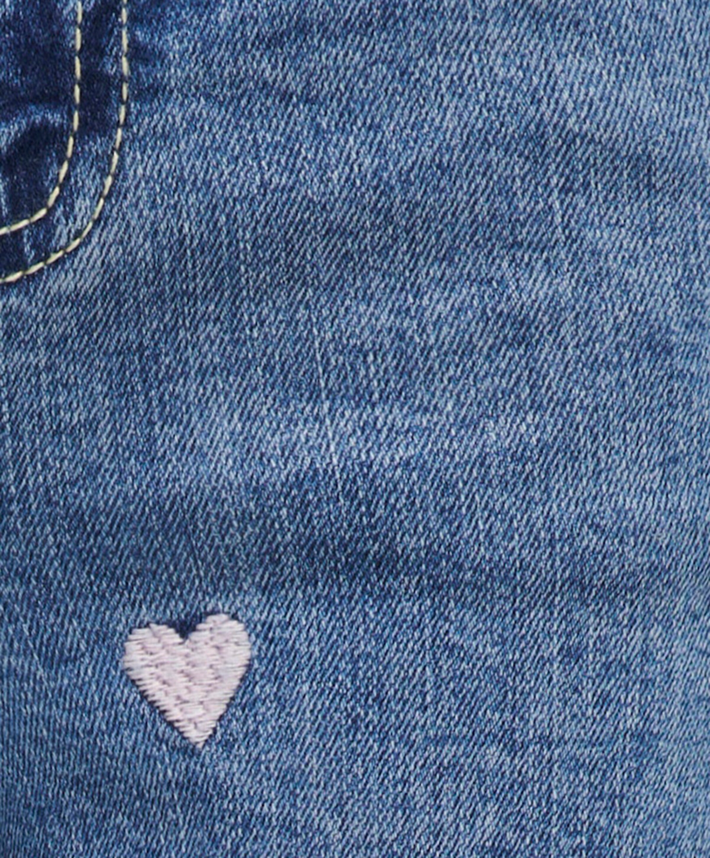 Only KOGJUICY WIDE LEG HEART EMB DNM JEA meisjes jeans blauw