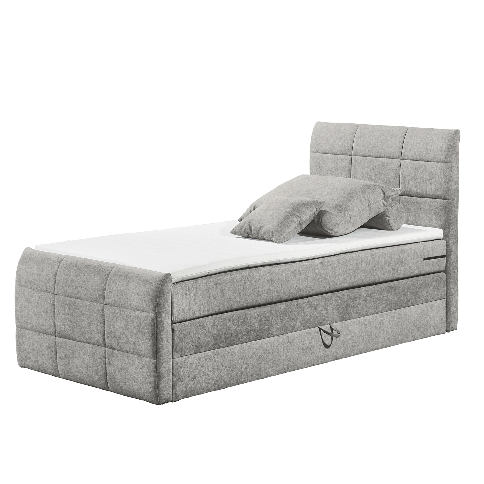 Boxspringbett - schlamm - H2 - 100x200 cm