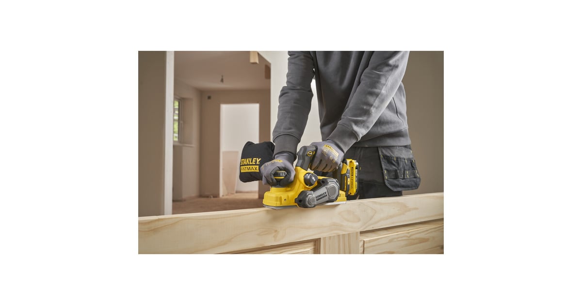 StanleyFATMAX V20 18V Brushless elektrische schaafmachine  (Zwart/geel, Accu en oplader niet inbegrepen)