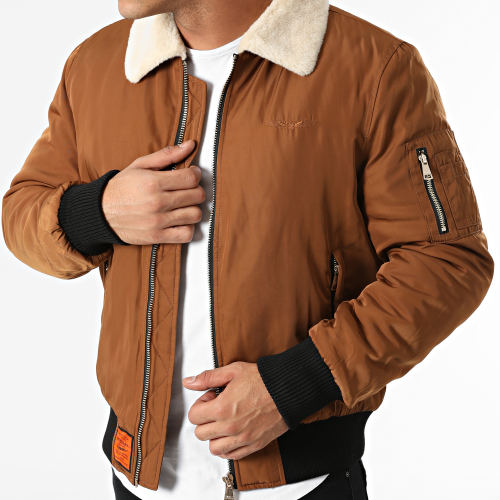 Veste Bomber Col Mouton Versmold Camel
