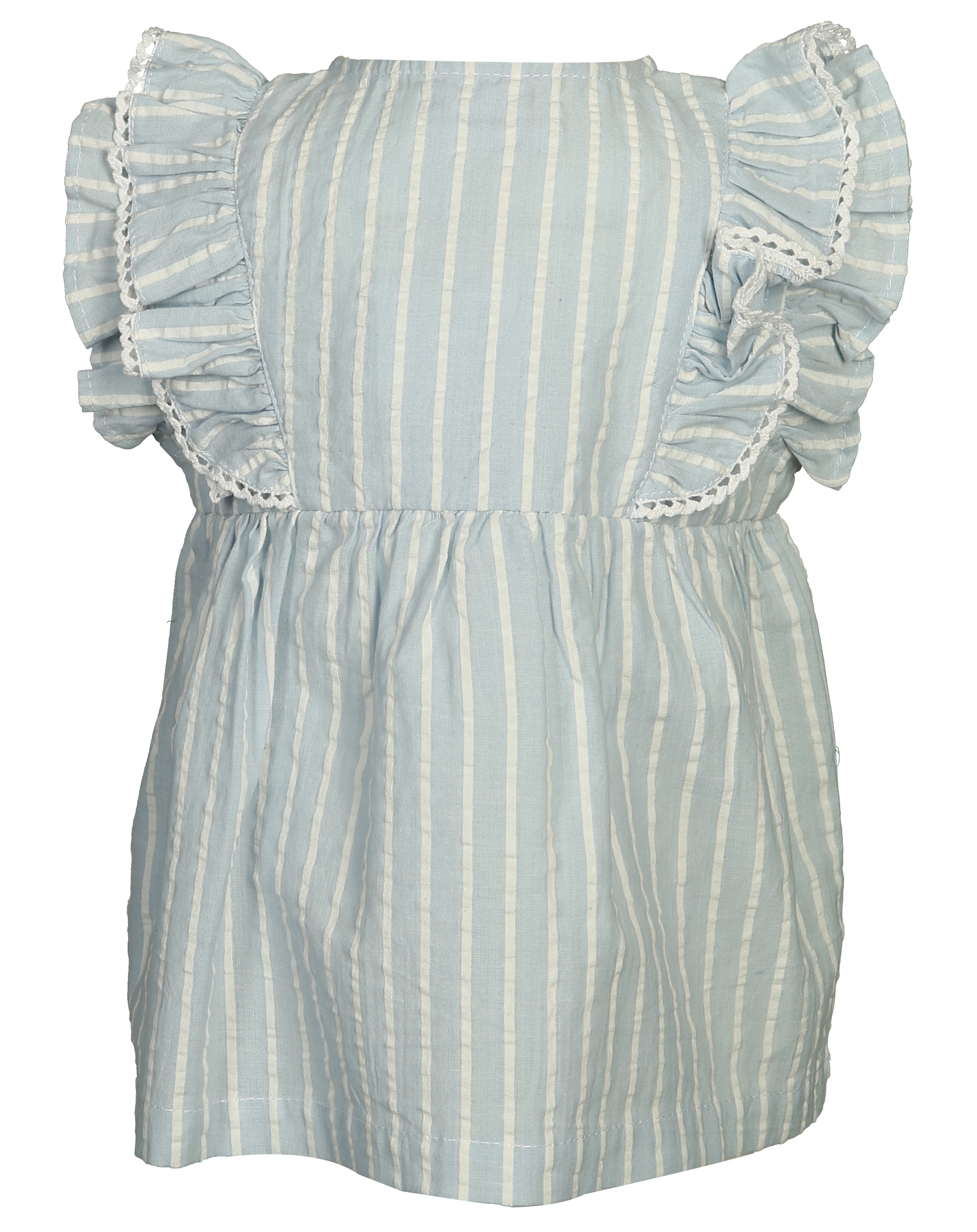 Bluse GROA mit Flügelärmeln in zen blue