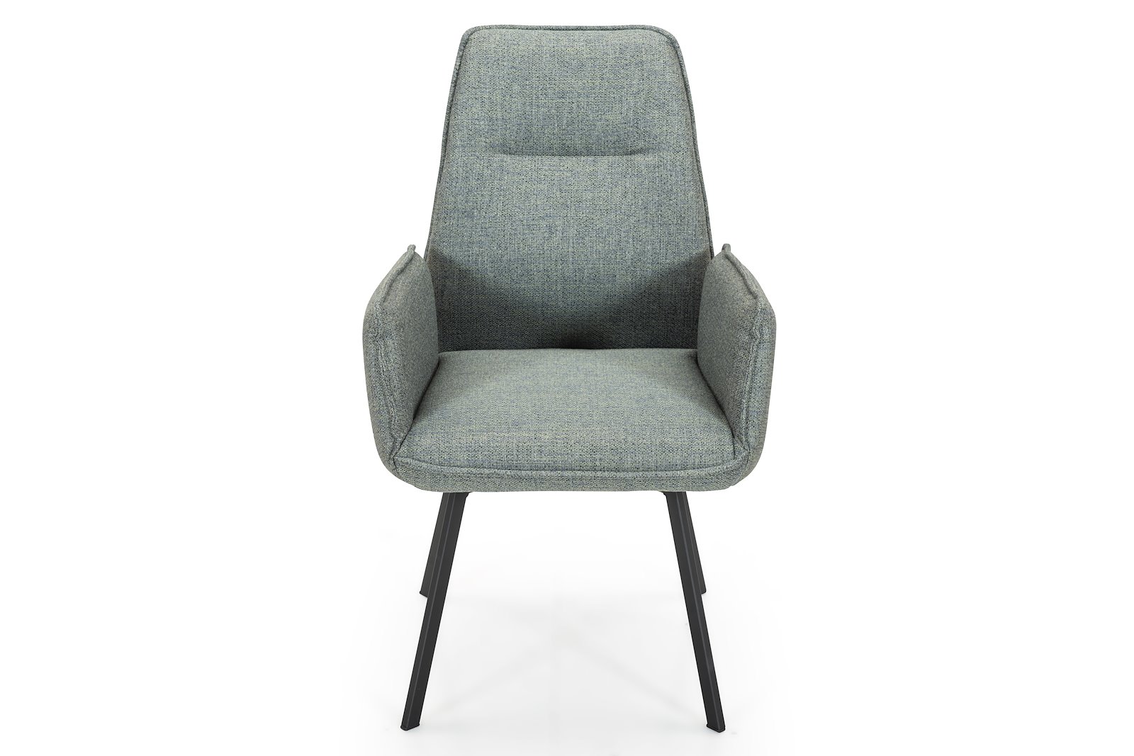 Prego spisestol Spisestol med arm i tekstil Sparr 3564 Green med sorte metall ben