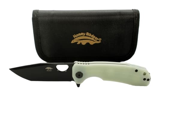Honey Badger Tanto Medium Black DLC Jade Knife