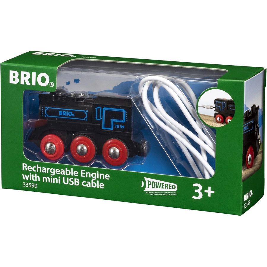 BRIO® WORLD Schwarze Akku-Lok mit Mini-USB 33599