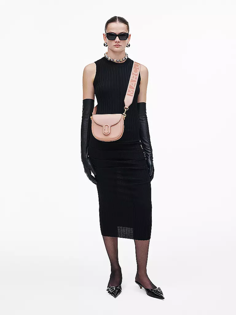 MARC JACOBS Ledertasche - Mini Bag THE SMALL SADDLE BAG rosa