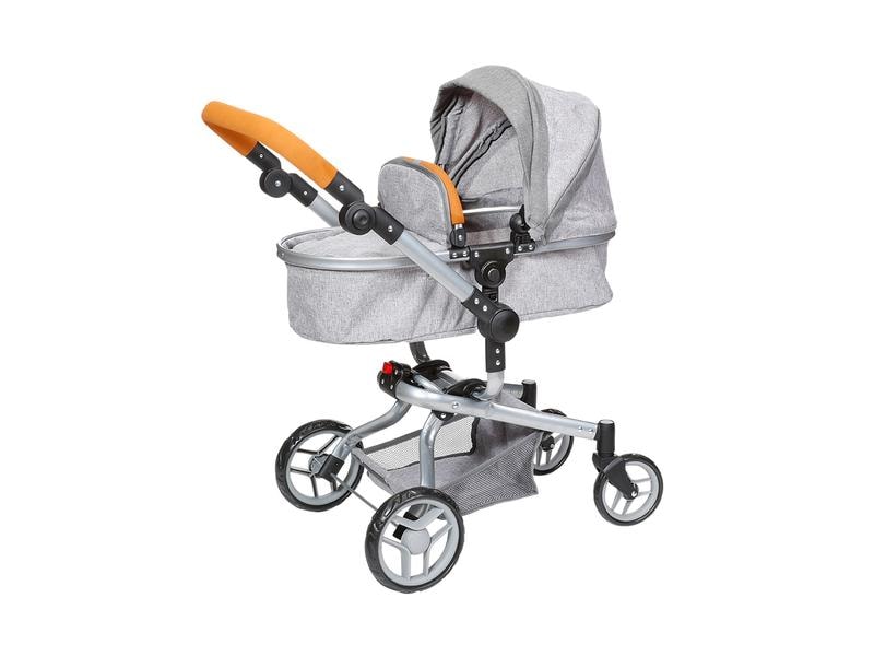 Knorrtoys Puppenwagen Boonk Stone Grey Kombi-Puppenwagen mit verstellbarem Verdeck