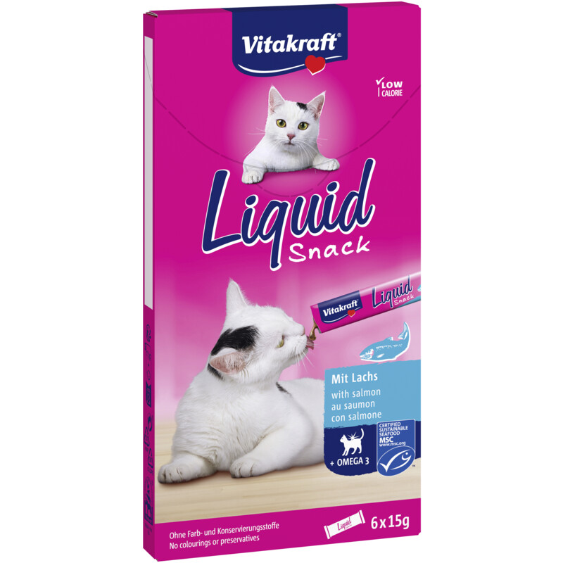Vitakraft Liquid snack zalm & omega