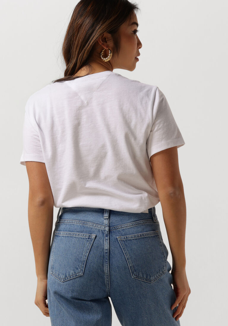 TOMMY JEANS witte tommy jeans t-shirt tjw bxy badge tee
