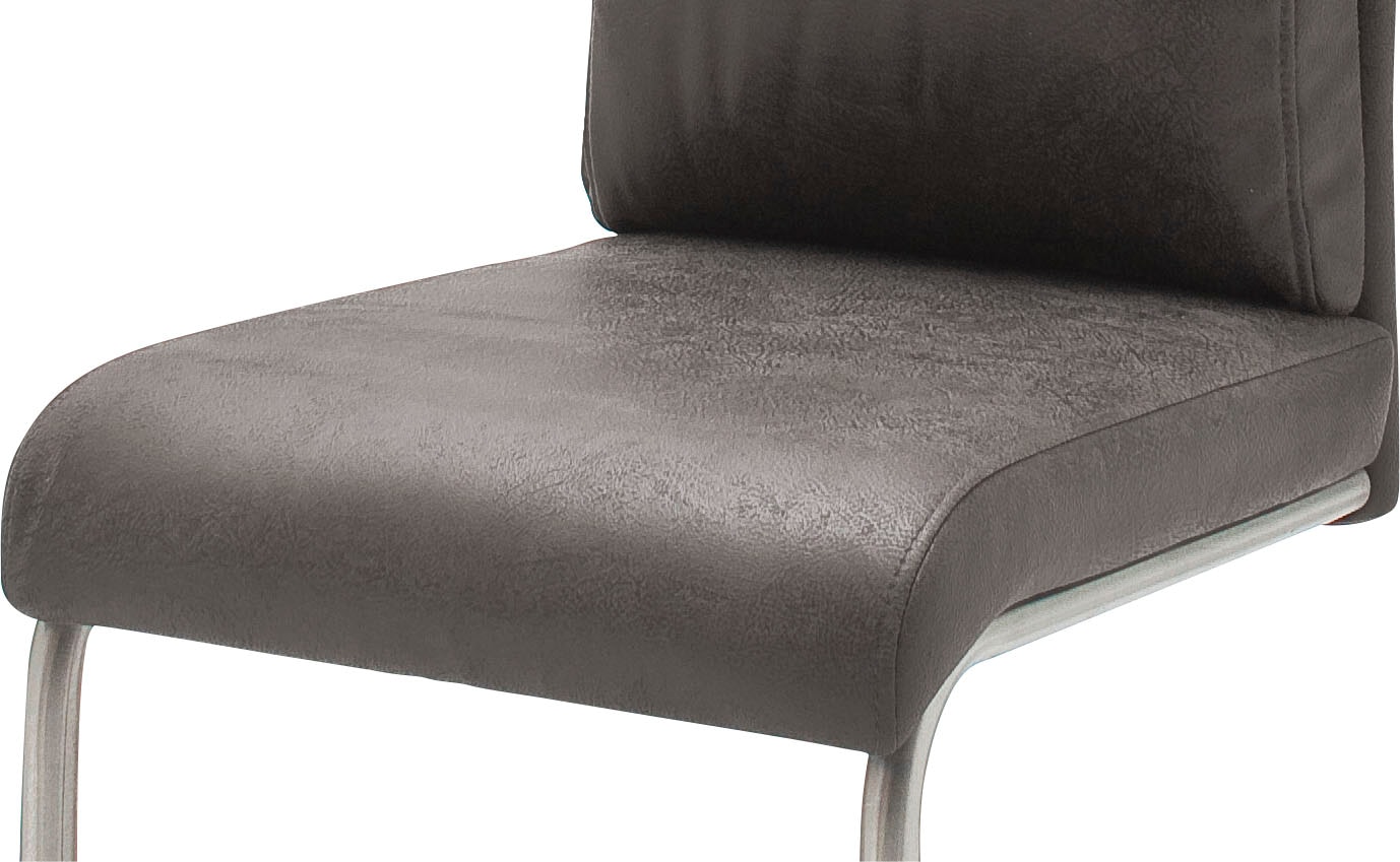 MCA furniture Freischwinger »PIA« (Set) 2 Stk.Stuhl belastbar bis 120 kg, Kissenoptik