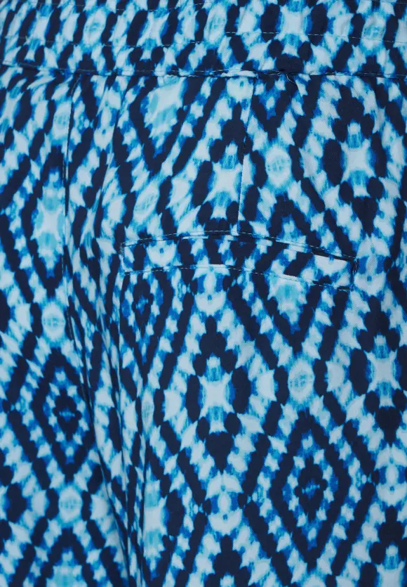 Loose Fit Hose mit Print - splash blue