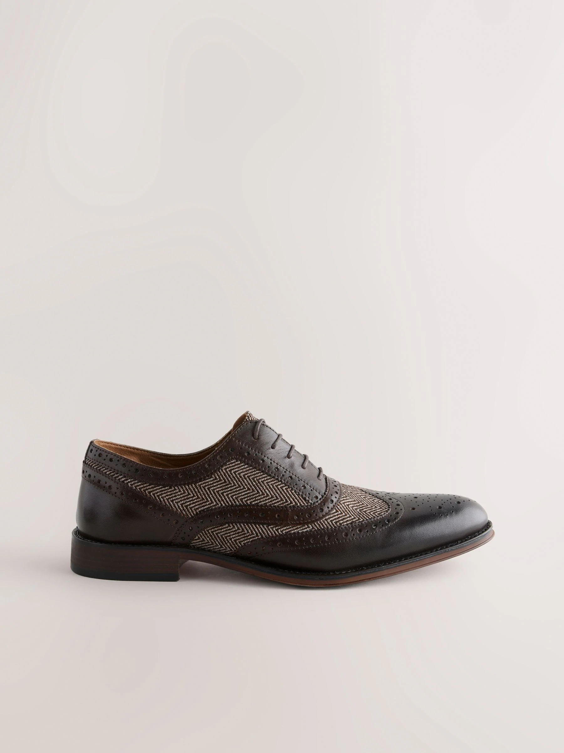Bruin - Heritage brogue-schoenen