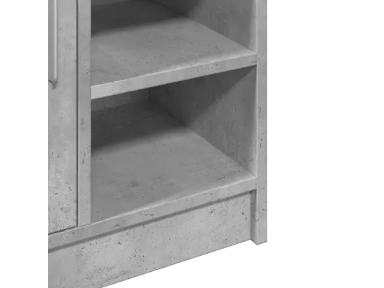 Armoire d'évier gris béton 63x29x55 cm bois d'ingénierie