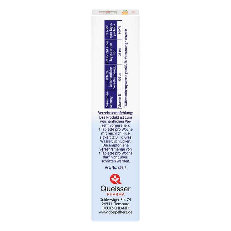 Doppelherz Vitamin D3 7000 I.E. pflanzlich sys.TAB, 60 St