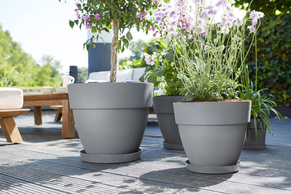 Elho bloempot Vibia Campana grijs D 19,5 H 16,8 cm