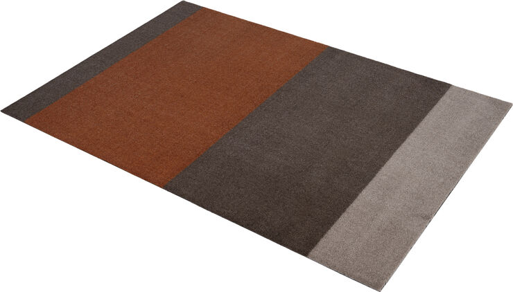 Tica Copenhagen Løber, 130x90 cm, stripes-horizon sand/brun/terracota Sand/brun/terracota