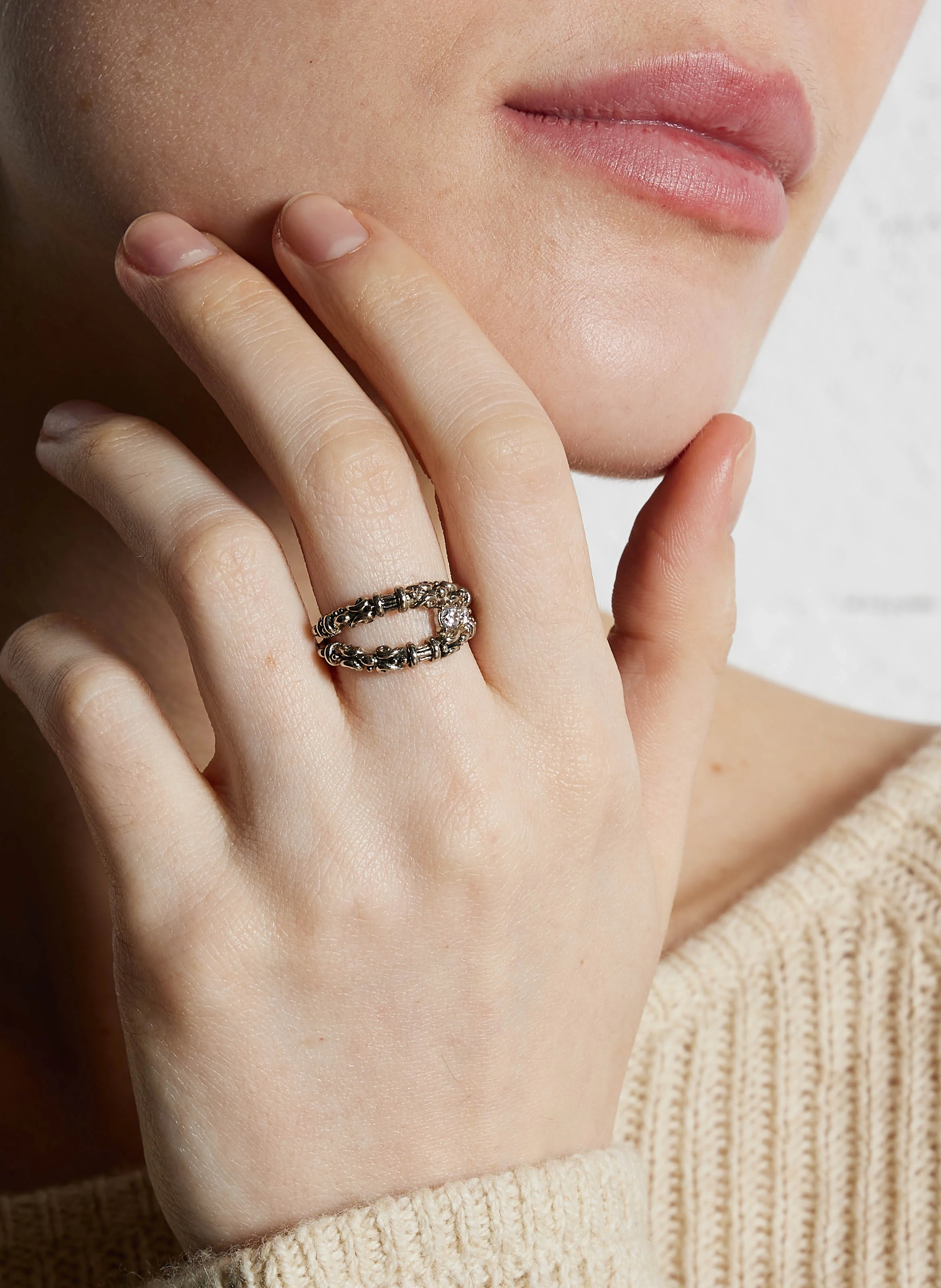 FREYA - Bague travaillée en argent | Argent
