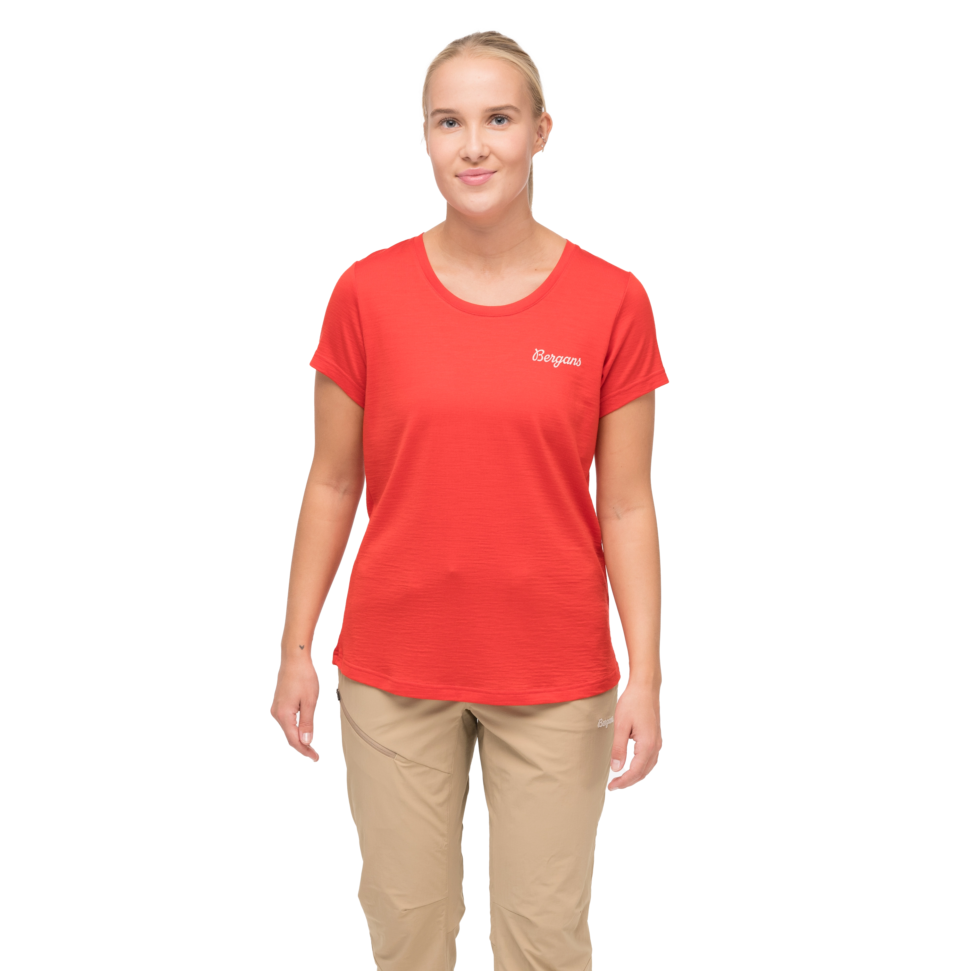 Rabot Emblem Wool Tee Women Fire Red