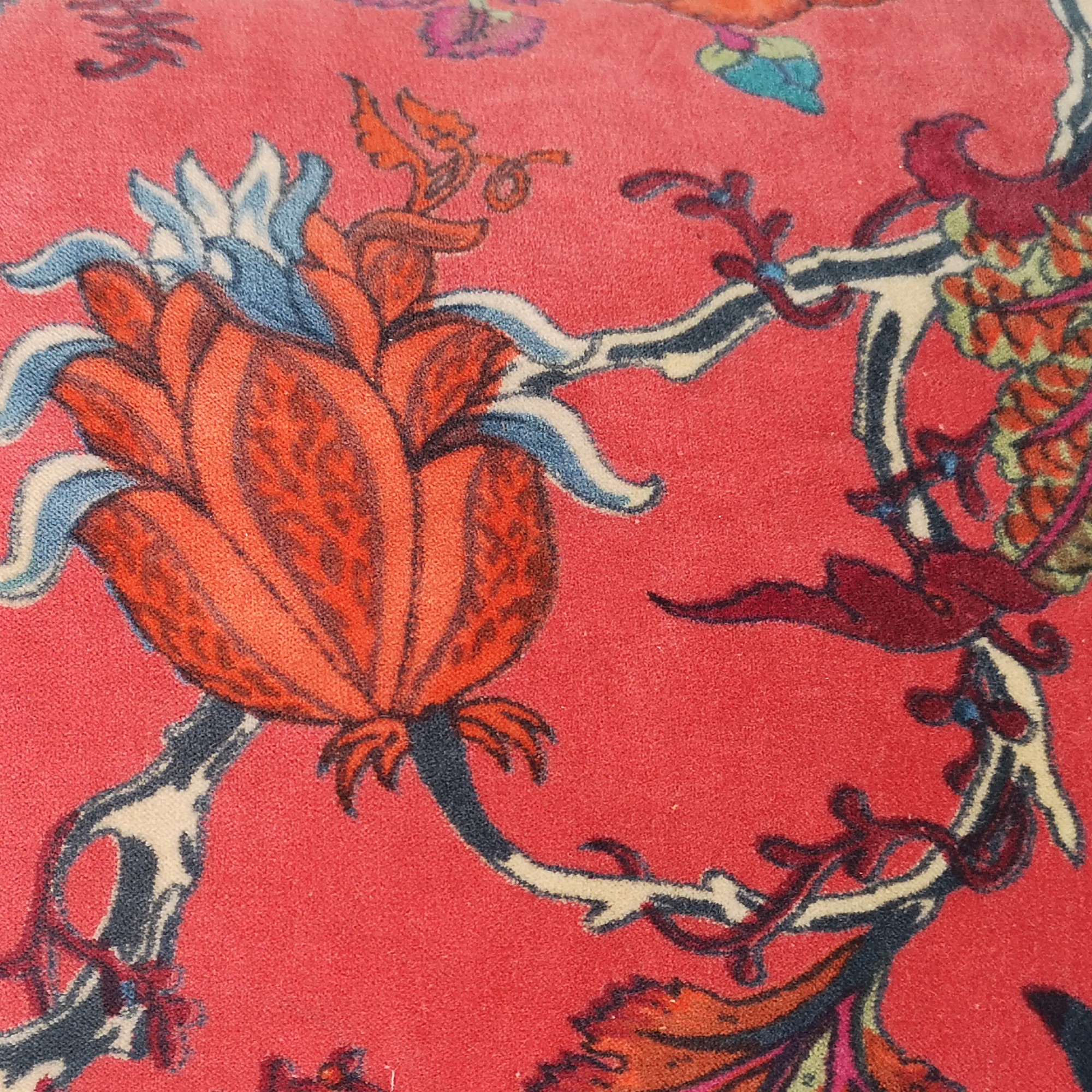 Kissen 'Rose Red', rot, T 35 cm, B 60 cm von fischer's lagerhaus