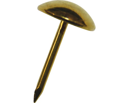 Meubelspijkers 9 mm messing, 40 stuks