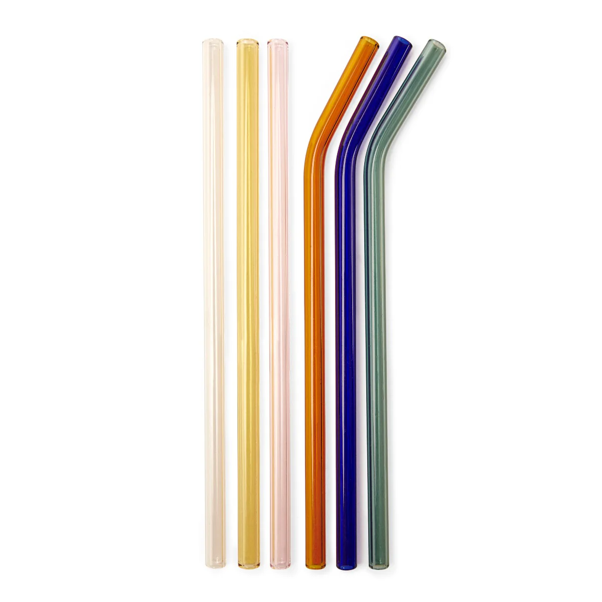 Kikkerland  Sugerør - colorful reusable (6 stk inkl. børste)