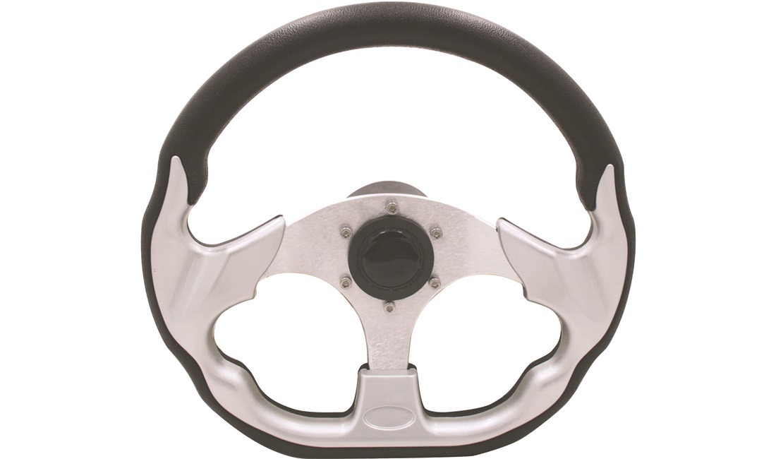 Sportsrat, sort med alu, Ø343mm, 3/4