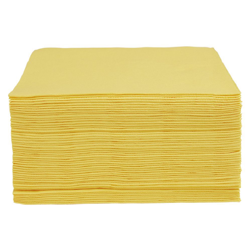 Serviette papier ouate jaune 38x38cm x50
