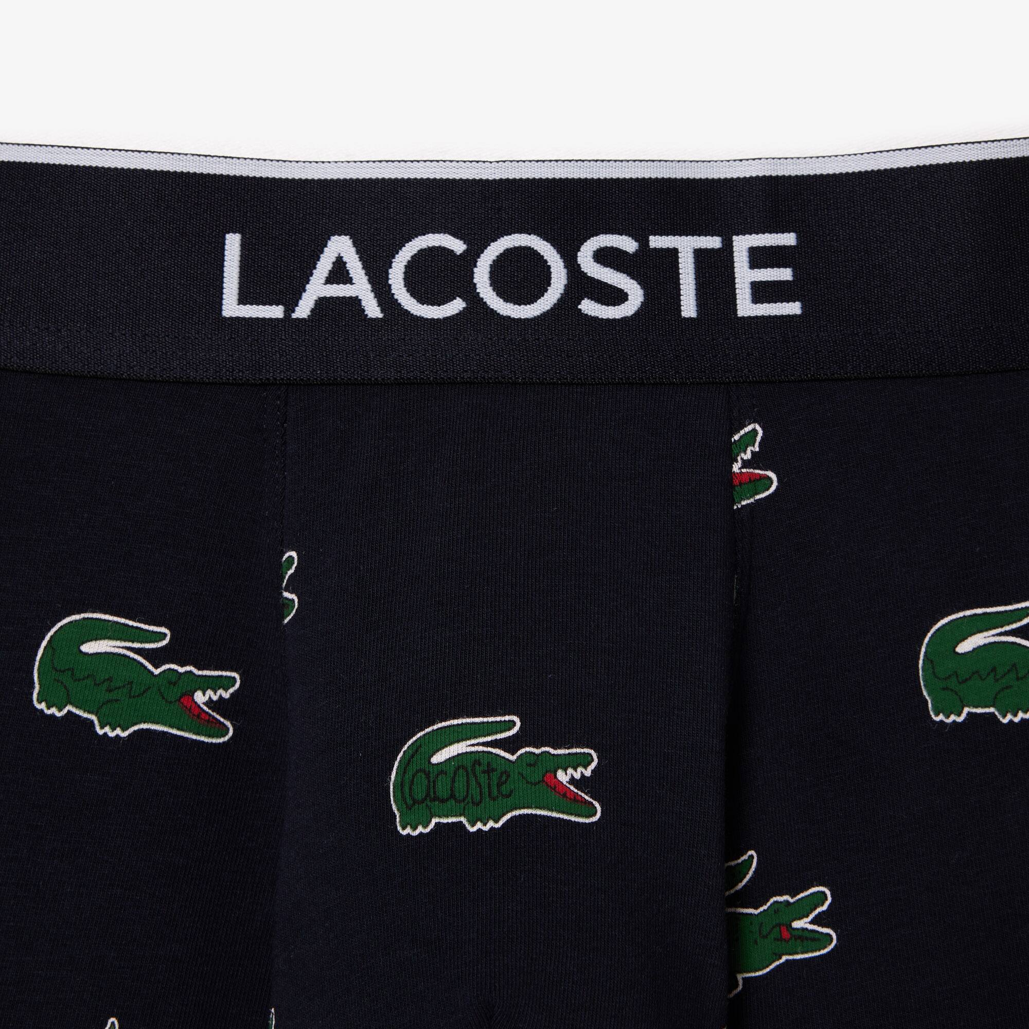 Stretch-Trunks mit Croc Print Unterwasche - Blau - Lacoste - Herren
